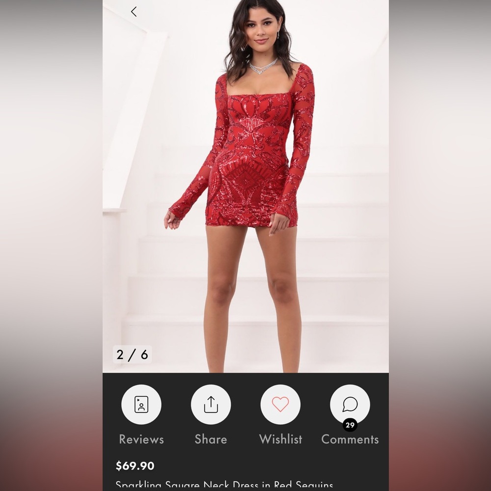 LUCY IN THE SKY - red sequin dress